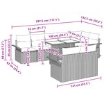 vidaXL Ensemble de Canapés de Jardin de 9 Pièces avec Coussins Noir Rattan Poly