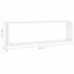 vidaXL Étagères cube murales 4Pièces Blanc 80x15x26 5cm bois d'ingénierie