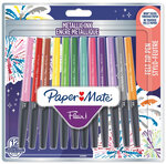 Paper mate flair 12 feutres encre métallique  assortiment de couleurs  pointe moyenne (0 7 mm)