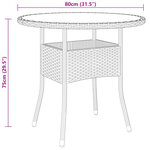 vidaXL Mobilier de bistro de jardin 5 Pièces Résine tressée Gris