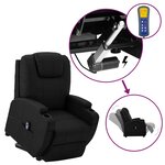 Vidaxl fauteuil releveur inclinable noir similicuir