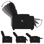 vidaXL Fauteuil de massage inclinable Noir Similicuir