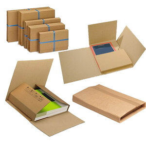 Lot de 5 Etuis croix d’expédition carton brun 330×250 épaisseur 10 à 60 mm