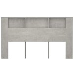 vidaXL Armoire de tête de lit Gris béton 180x18 5x104 5 cm