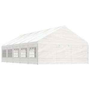 vidaXL Belvédère avec toit blanc 11 15x5 88x3 75 m polyéthylène