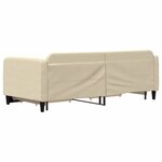 vidaXL Lit de jour avec gigogne et tiroirs sans matelas crème 90x200cm