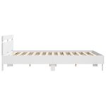 vidaXL Cadre de lit avec tête de lit blanc 200x200cm bois d'ingénierie