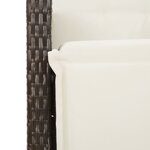 vidaXL Ensemble à manger de jardin et coussins 7 Pièces marron rotin