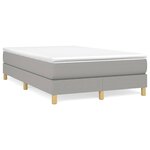 vidaXL Cadre de lit Gris clair 120x200 cm Tissu