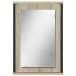 vidaXL Armoire à miroir de salle de bain chêne sonoma bois ingénierie