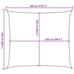 vidaXL Voile d'ombrage 160 g/m² Beige 2 5x3 m PEHD