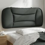 vidaXL Coussin de tête de lit gris foncé 80 cm tissu