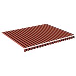 vidaXL Tissu de remplacement pour auvent Orange et marron 4 5x3 5 m