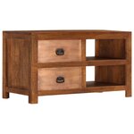 Vidaxl table basse avec 2 tiroirs 90x40x50 cm bois solide de manguier