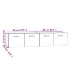 vidaXL Armoires murales 2Pièces Chêne brun 80x35x36 5cm Bois d'ingénierie
