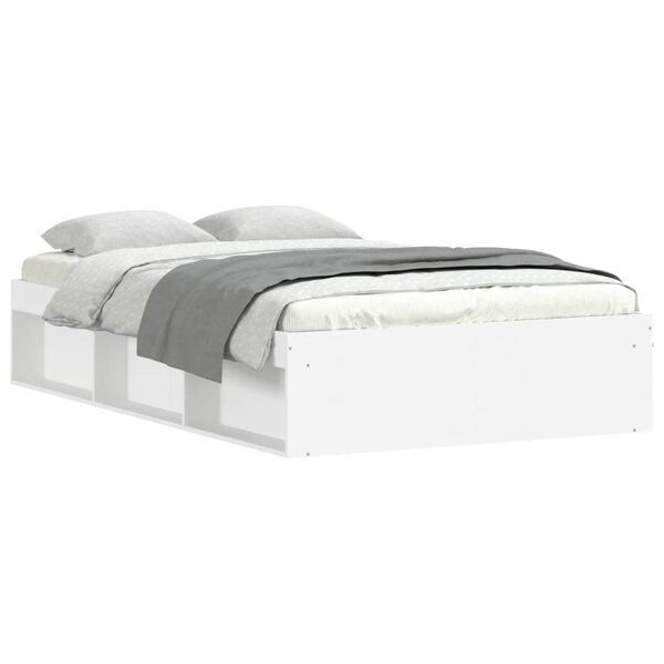 vidaXL Cadre de lit blanc 120x190 cm petit double