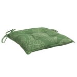 vidaXL Coussins de chaise lot de 2 à motif de feuilles 50x50x7 cm
