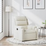 vidaXL Fauteuil inclinable Crème Velours