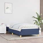 vidaXL Cadre de lit Bleu 90x190 cm Tissu
