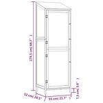 vidaXL Remise de jardin Anthracite 55x52x174 5 cm Bois de sapin solide