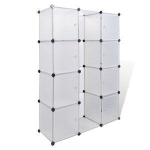 vidaXL Armoire modulaire 9 compartiments 37x115x150 cm blanc