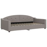 vidaXL Lit de jour avec gigogne et tiroirs taupe 100x200 cm tissu