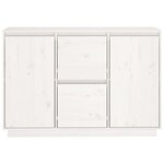vidaXL Buffet Blanc 111x34x75 cm Bois massif de pin
