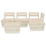 Salon de jardin meuble d'extérieur ensemble de mobilier palette 5 pièces bois d'épicéa imprégné 02_0018418