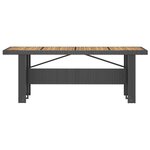vidaXL Mobilier à dîner de jardin 9Pièces et coussins résine tressée noir