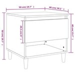 vidaXL Tables de chevet 2 Pièces Blanc 50x46x50 cm Bois d’ingénierie