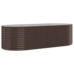 vidaXL Lit surélevé de jardin Acier enduit de poudre marron