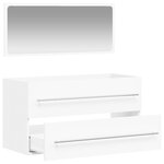 vidaXL Armoire de salle de bain avec miroir blanc bois d'ingénierie