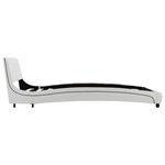 vidaXL Lit avec matelas Blanc Similicuir 90 x 200 cm