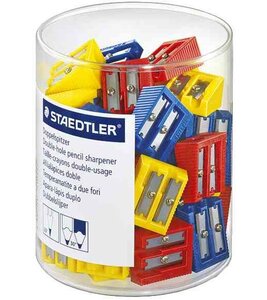 Lot de 50 Taille-crayon double-usage, en matière plastique, Coloris Assortis STAEDTLER