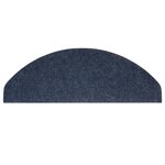 vidaXL Tapis d'escalier autocollants 15 Pièces 65x22 5x3 5 cm Bleu