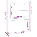 vidaXL Tête de lit Gris 80 5x4x100 cm Bois massif de pin