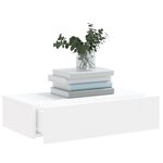 vidaXL Meuble TV avec éclairage LED blanc 60x35x15 5 cm