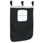 vidaXL Rideaux pour lit mezzanine avec tunnel blanc et noir polyester