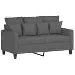 vidaXL Ensemble de canapés 4 Pièces coussins gris foncé tissu