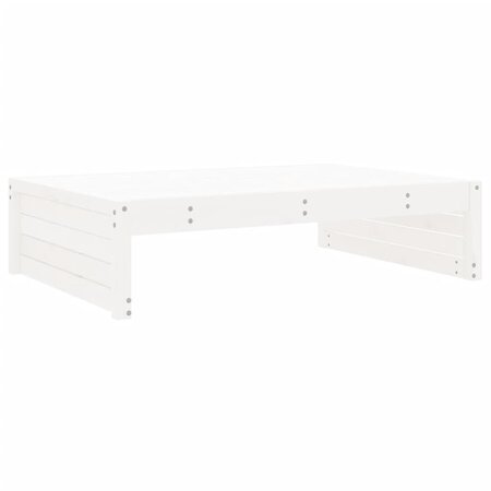 vidaXL Repose-pied de jardin 120x80 cm blanc bois de pin massif