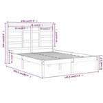 vidaXL Cadre de lit sans matelas bois massif 140x200 cm