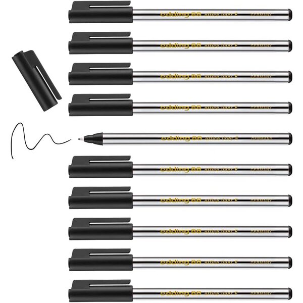 Feutre Fin 88 Noir Pointe Fine 0 6 mm x 10 EDDING