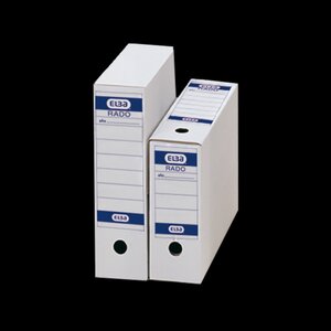 LOT de 50 Elba Definitive Folio Classeur - Résistant et Durable - Format Folio - Idéal pour Organiser des Documents - Couleur Blanc et Bleu