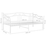vidaXL Cadre de canapé-lit sans matelas blanc métal 90x200 cm