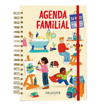 Agenda Familial 2024-2025 18x25 5 Cm - L'organise Tout - Draeger paris