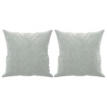 vidaXL Canapé 2 places avec oreillers gris clair 140 cm velours