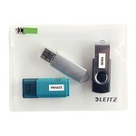 Sachet de 2 pochettes enveloppe à zip Traveller PVC 2/10e, format XS Transparent LEITZ