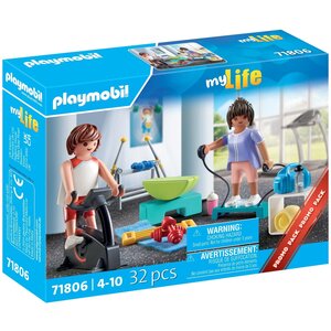 PLAYMOBIL 71806 - My Life Sportifs et matériel de fitness vélo et haltères