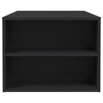 vidaXL Table basse noir 102x55x42 cm bois d'ingénierie