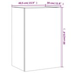 vidaXL Meubles TV muraux 2 Pièces chêne fumé 40 5x30x60cm bois ingénierie